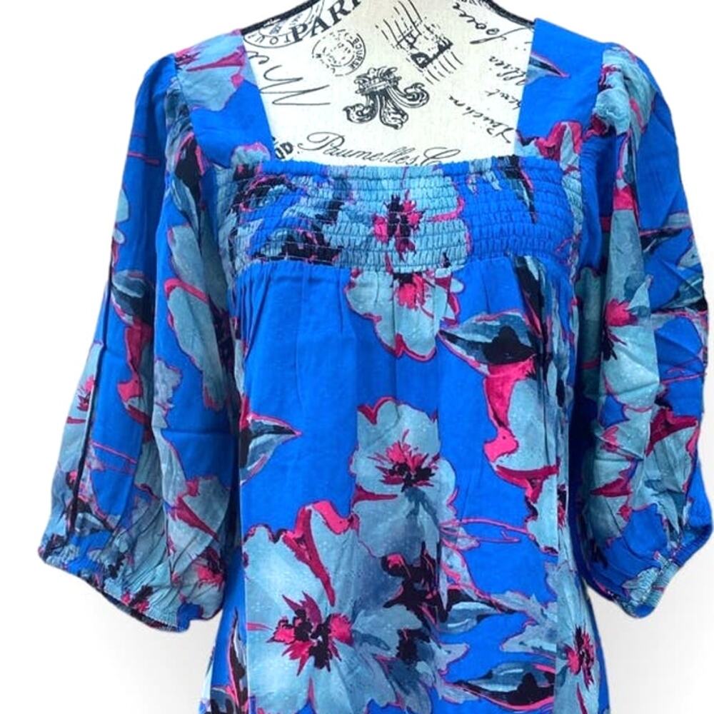 Band of the free Soria Dress Floral Blue Medium NWT - Picture 3 of 8